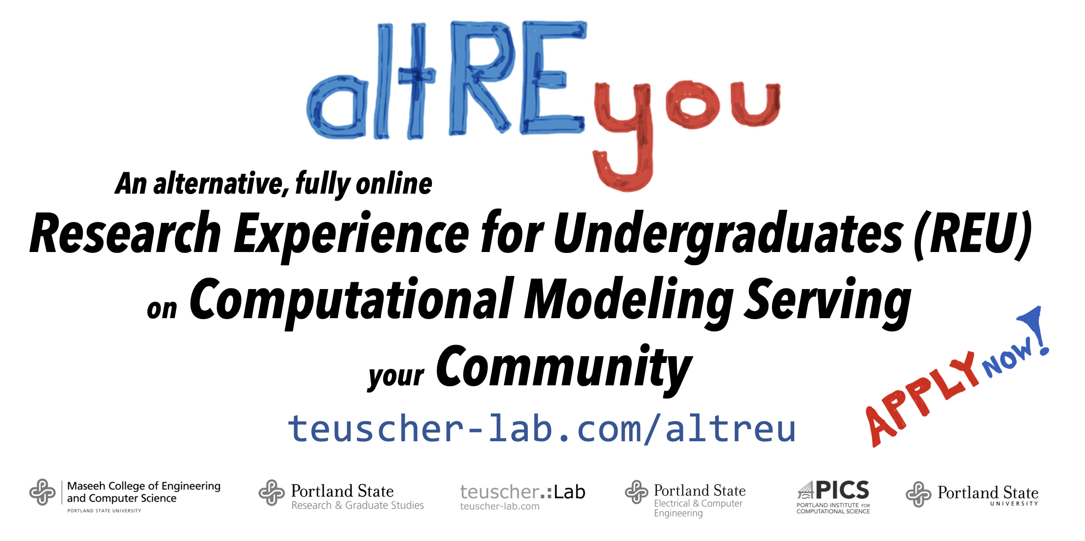 Apply now for our REU summer programs! teuscher.Lab
